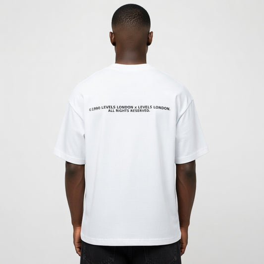 Levels London Orb” Oversized Tee – White