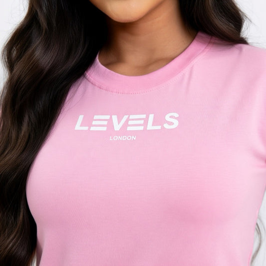 LEVELS LONDON Essential Bodycon Crewneck – Pink Perfection