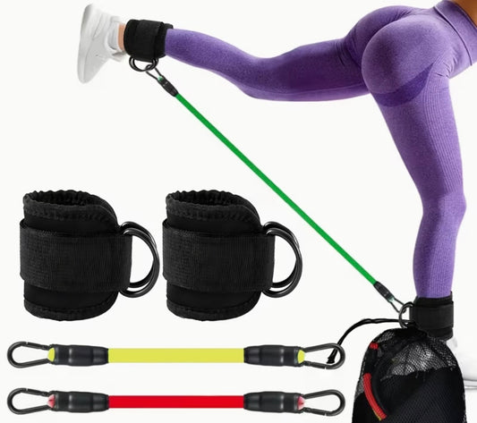 Resistance band 5pcs with adjustable cuffs