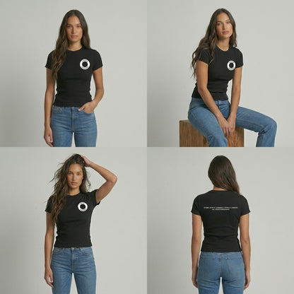 Orb Bodycon Crewneck T-Shirt in four colours