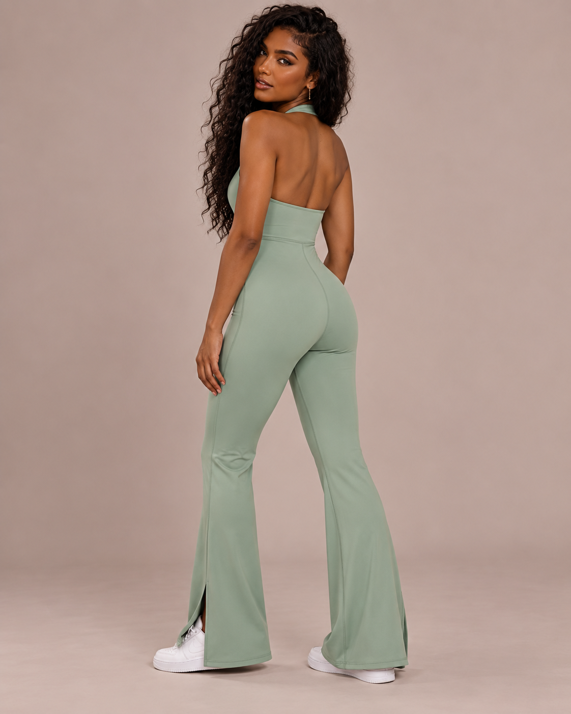 Essential Halter Neck Flared Jumpsuit in 2 colours