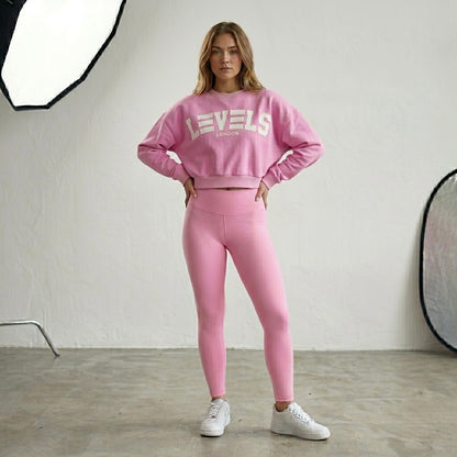 Vintage washed crop sweatshirt in three colours