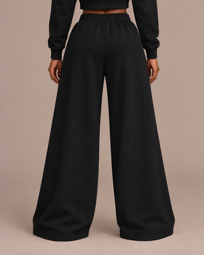 Women’s Raw Edge Wide-Leg Sweatpants