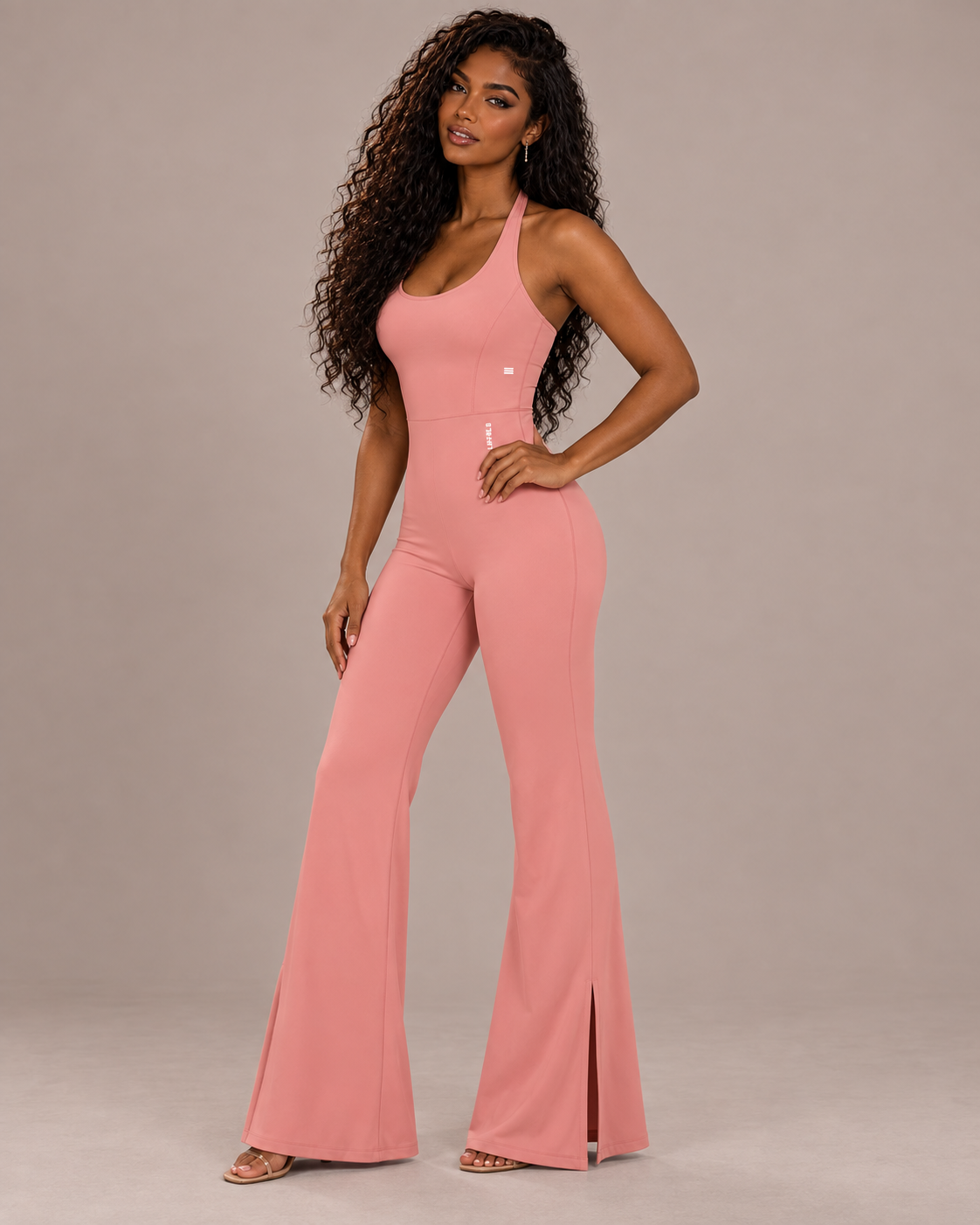 Essential Halter Neck Flared Jumpsuit in 2 colours