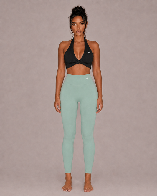 Women’s high waisted leggings in light Turquoise
