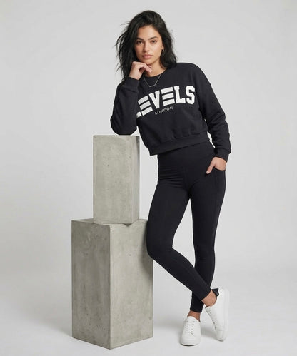 Vintage washed crop sweatshirt in three colours