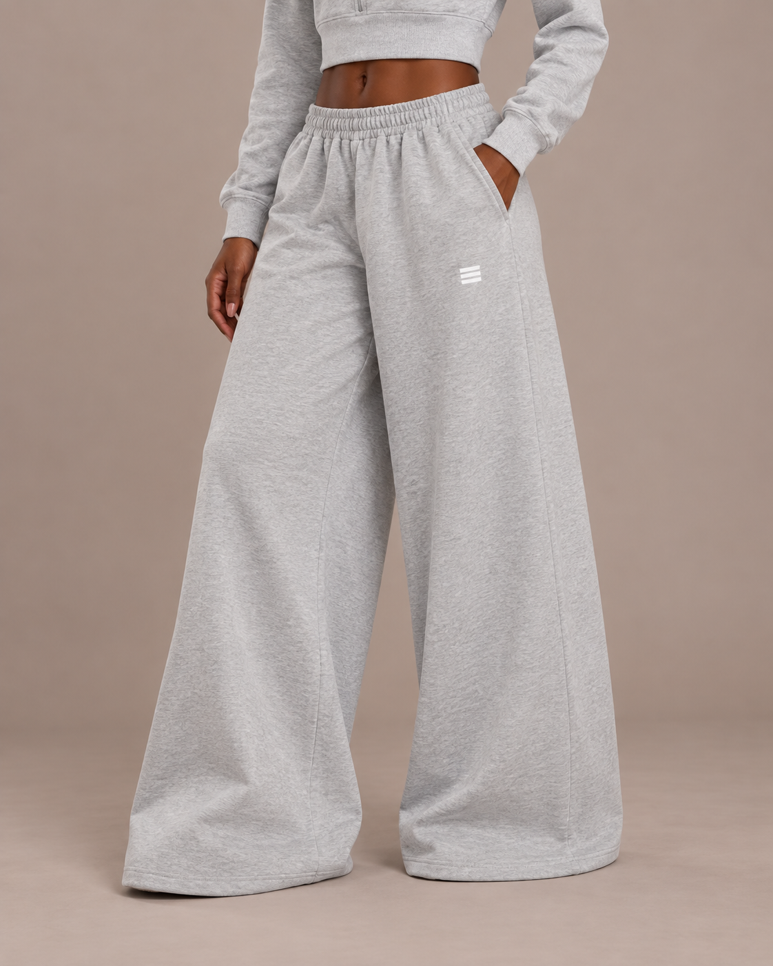 Women’s Raw Edge Wide-Leg Sweatpants