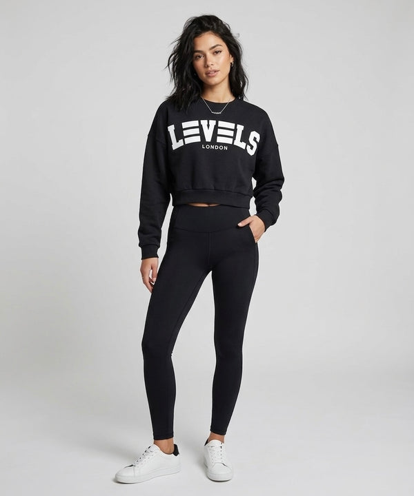 Vintage washed crop sweatshirt in three colours
