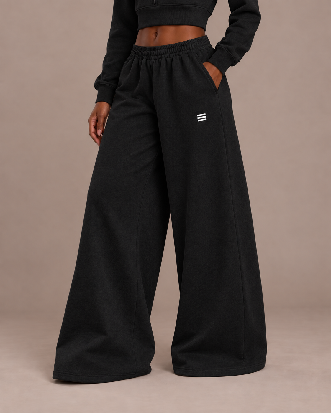 Women’s Raw Edge Wide-Leg Sweatpants