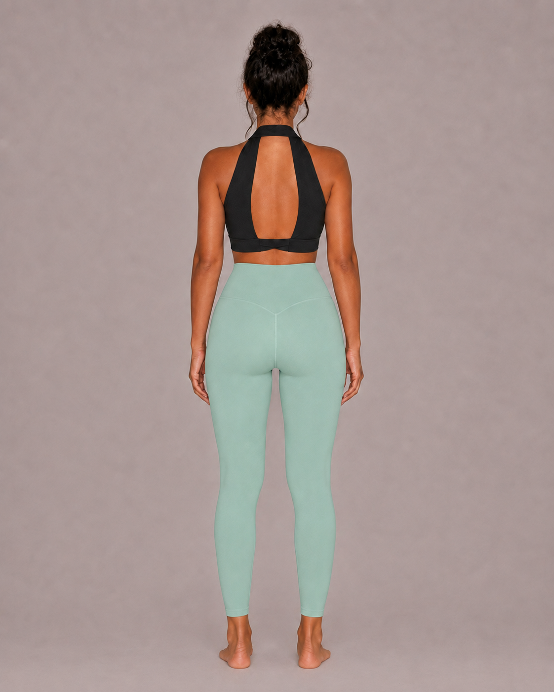 Women’s high waisted leggings in light Turquoise