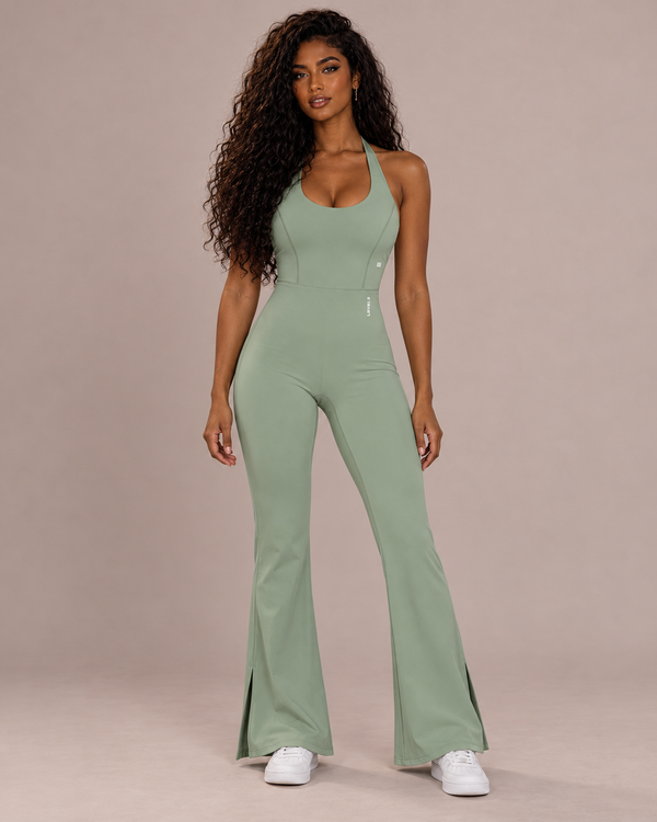 Essential Halter Neck Flared Jumpsuit in 2 colours