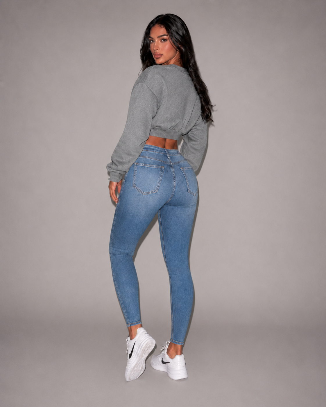 Boxy crop sweatshirt in three colours