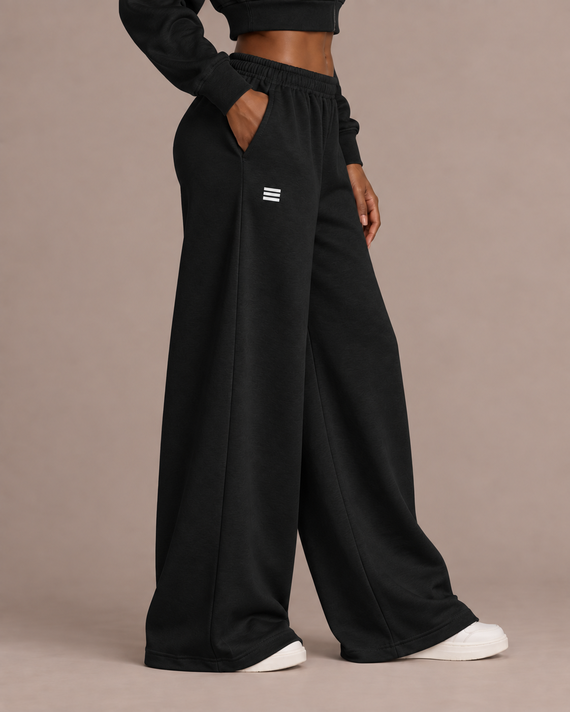 Women’s Raw Edge Wide-Leg Sweatpants