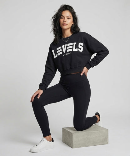 Vintage washed crop sweatshirt in three colours