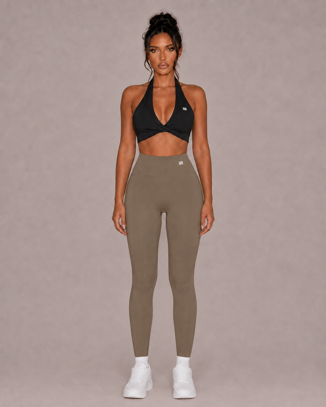 Women’s high waisted leggings in Khaki
