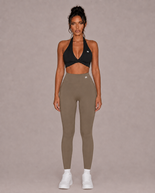 Women’s high waisted leggings in Khaki