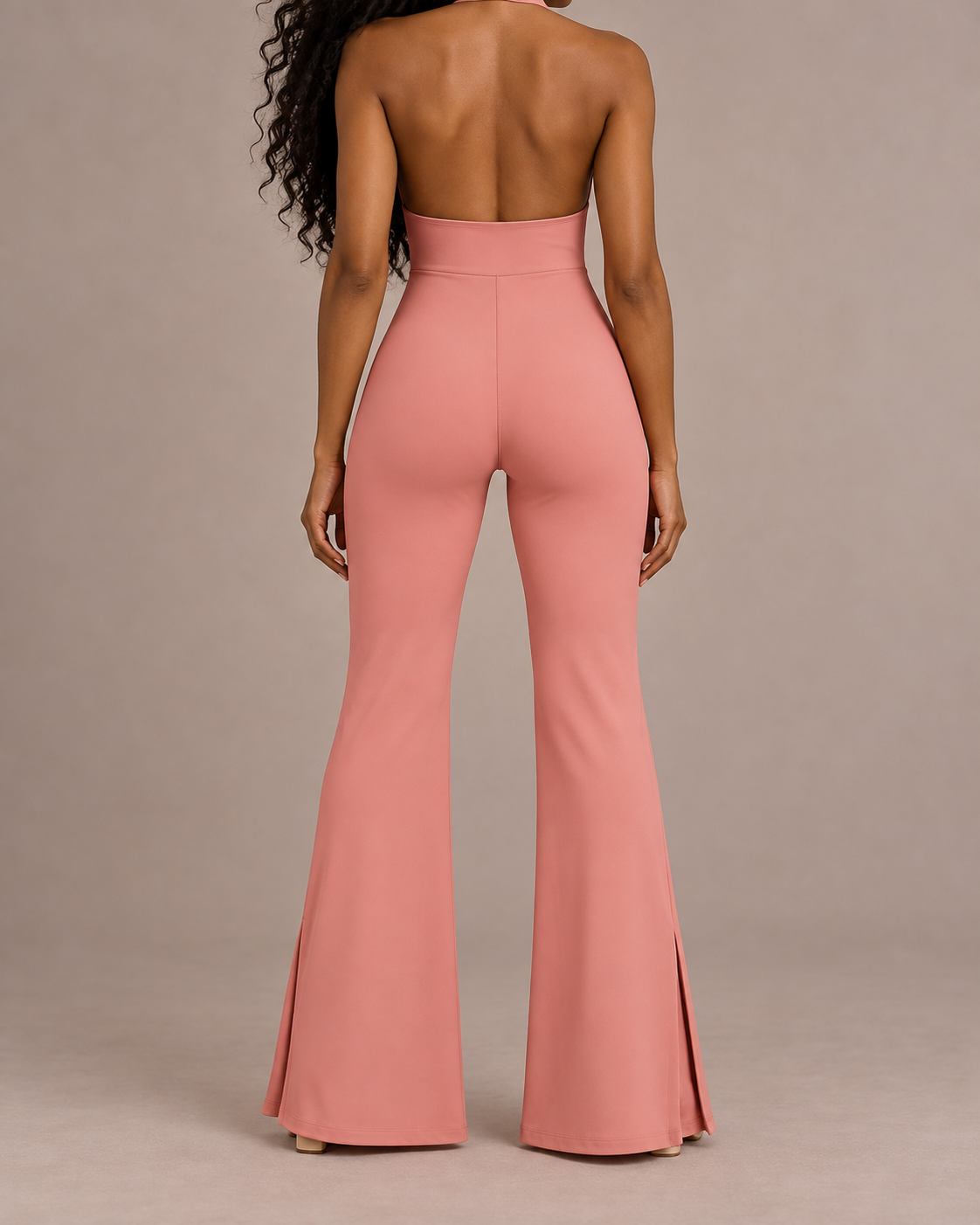 Essential Halter Neck Flared Jumpsuit in 2 colours
