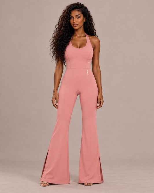 Essential Halter Neck Flared Jumpsuit in 2 colours