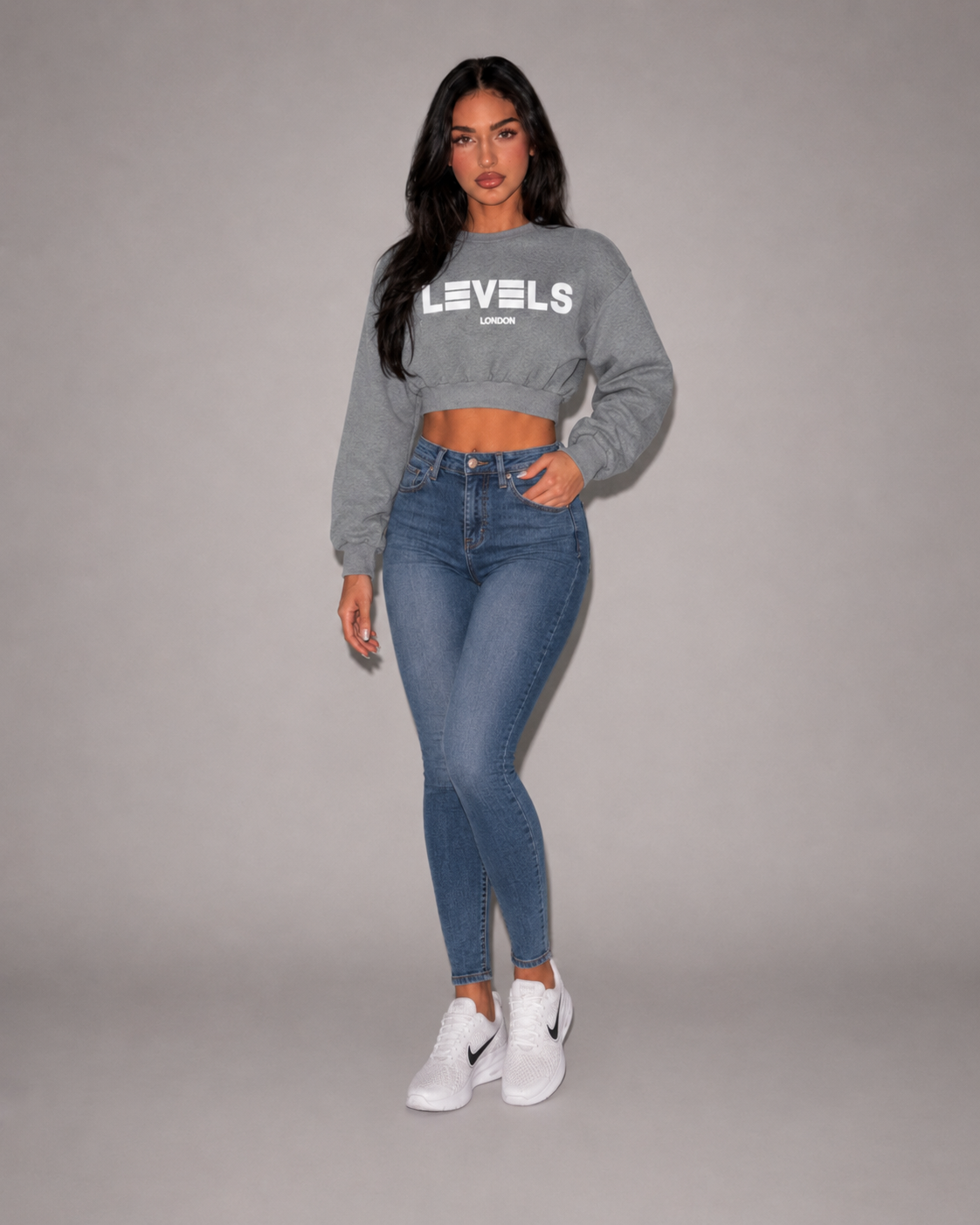 Boxy crop sweatshirt in three colours