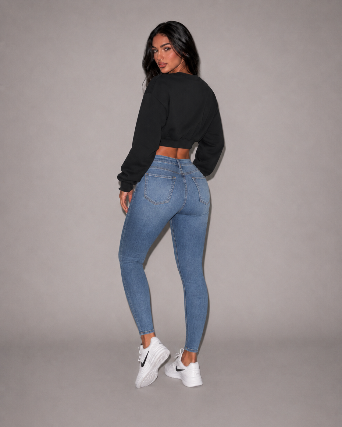 Boxy crop sweatshirt in three colours