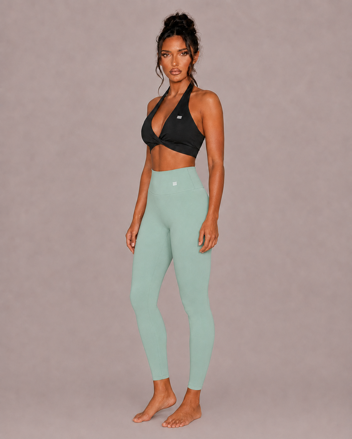 Women’s high waisted leggings in light Turquoise