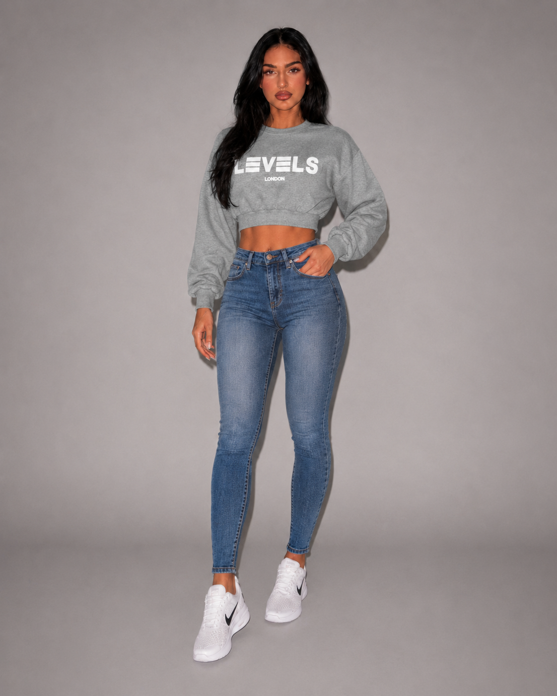 Boxy crop sweatshirt in three colours