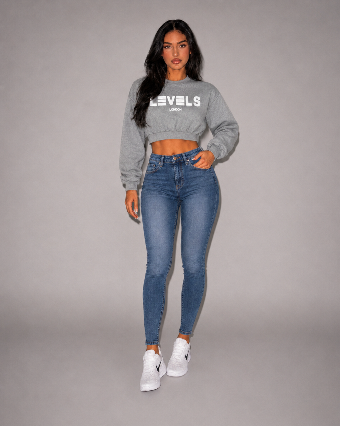 Boxy crop sweatshirt in three colours