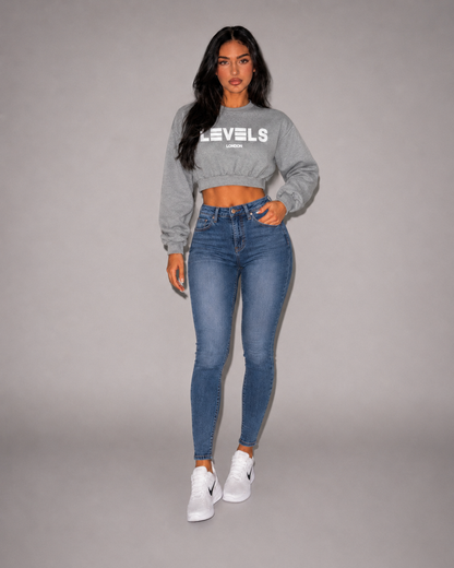 Boxy crop sweatshirt in three colours