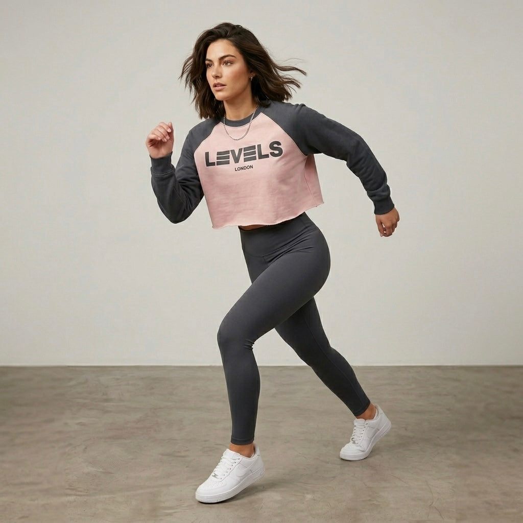 The Raglan Crop sweatshirt in three colours