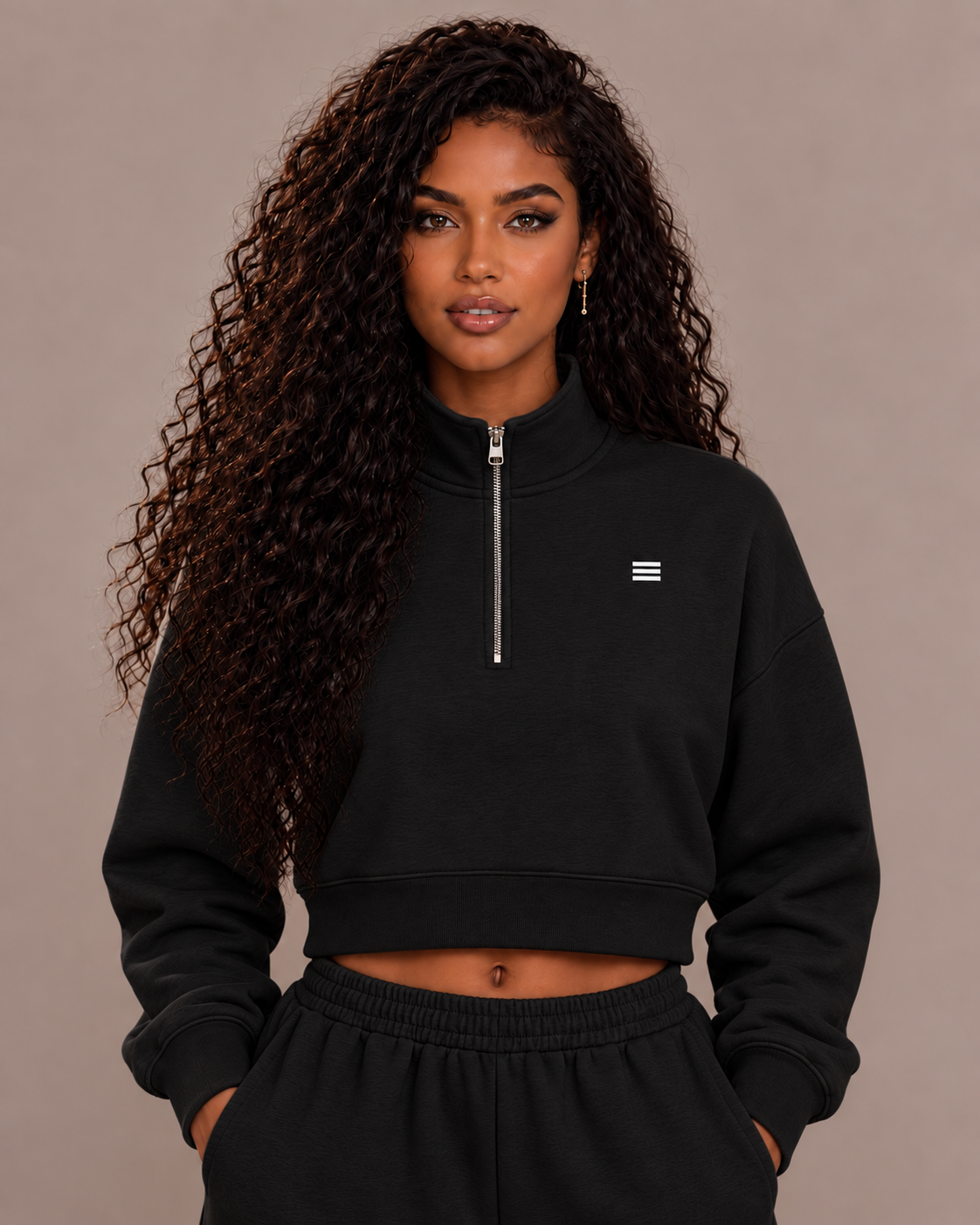 Women’s Cropped Quarter-Zip Sweatshirt