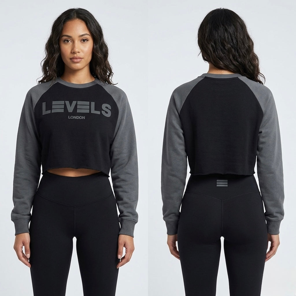 The Raglan Crop sweatshirt in three colours