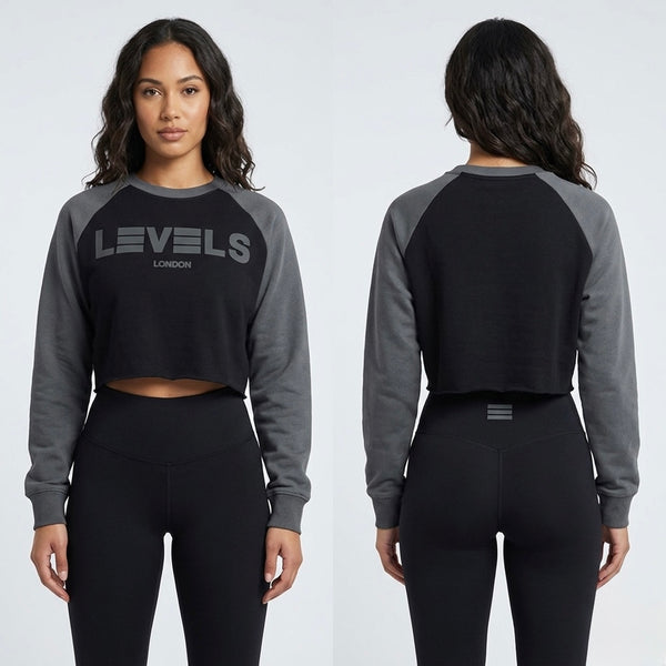 The Raglan Crop sweatshirt in three colours