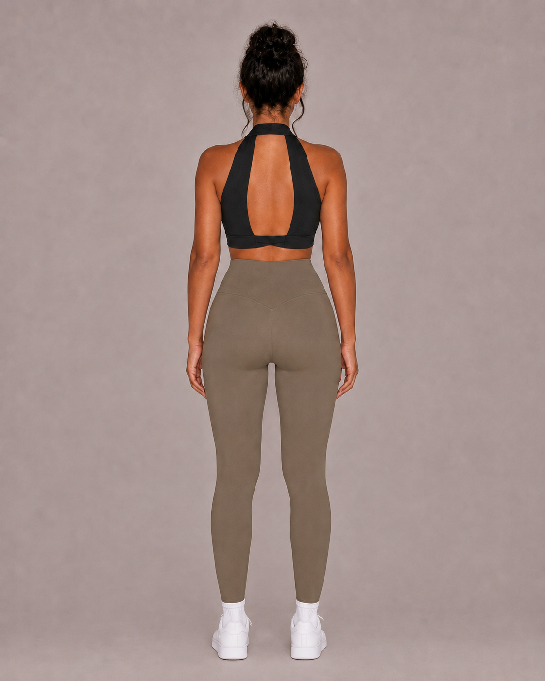 Women’s high waisted leggings in Khaki