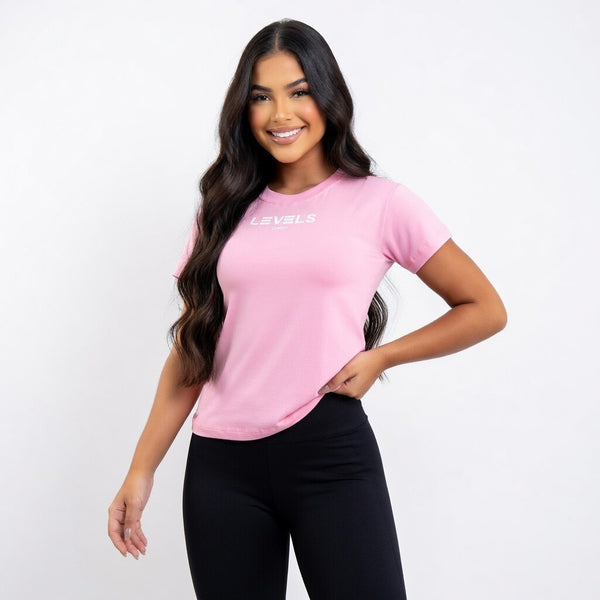 LEVELS LONDON Essential Bodycon Crewneck – Pink Perfection