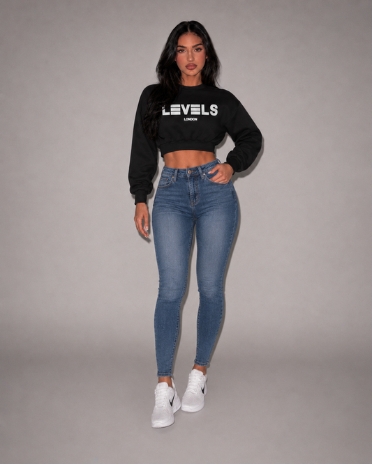 Boxy crop sweatshirt in three colours