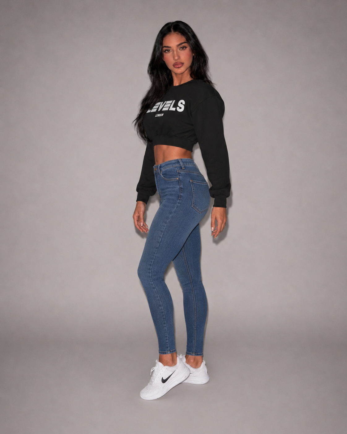 Boxy crop sweatshirt in three colours