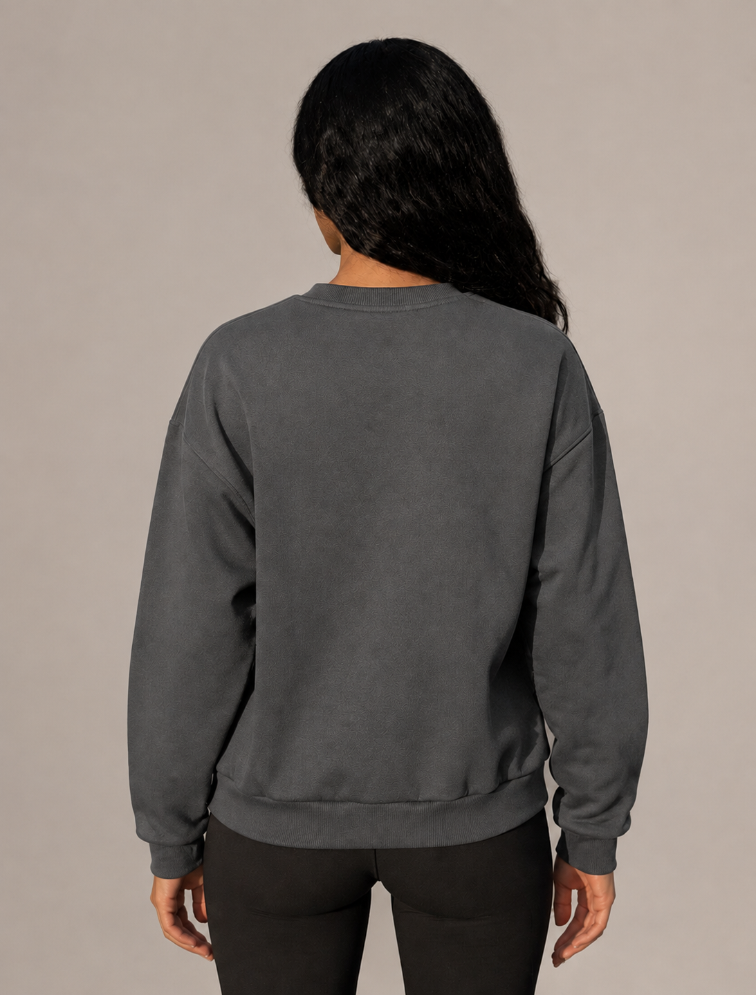 Boxy Embroidery Crewneck Fleece Hoody in 5 colours