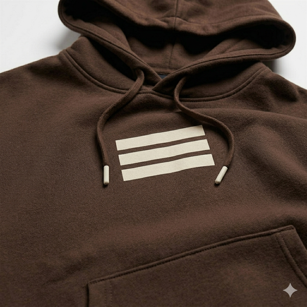 The Signature Fleece Hoodie — Chocolate/Cream