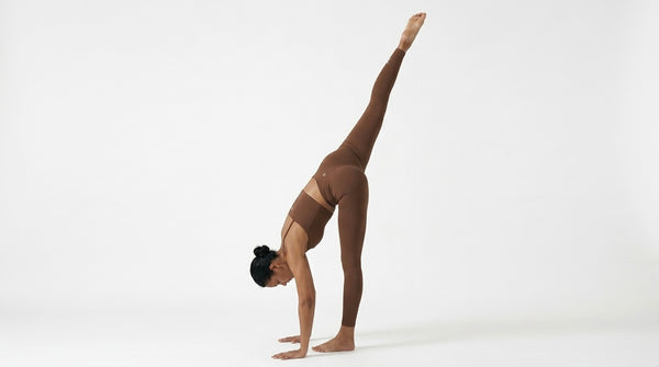 Spaghetti Strap Sports Bra & Leggings Set – Brown